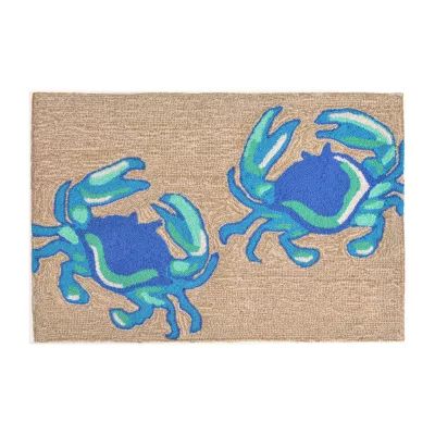 Liora Manne Frontporch Crabs Hand Tufted Washable Indoor Outdoor Rectangular Accent Rug