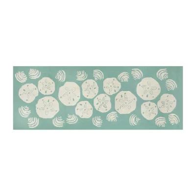 Liora Manne Frontporch Shell Toss Hand Tufted Washable Indoor Outdoor Rectangular Accent Rug