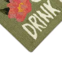 Liora Manne Frontporch Happy Drinks Hand Tufted Rectangular Rugs & Floor Coverings Washable Indoor Outdoor Accent Rugs