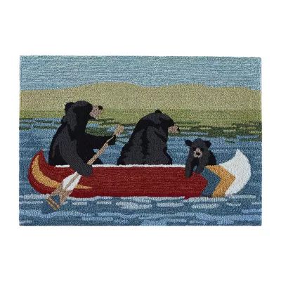 Liora Manne Frontporch Are We Bear Yet? Hand Tufted Rectangular Rugs & Floor Coverings Washable Indoor Outdoor Accent Rugs