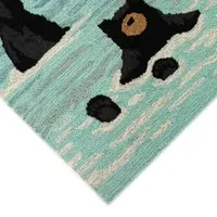 Liora Manne Frontporch Bathing Bears Hand Tufted Washable Indoor Outdoor Rectangular Accent Rug