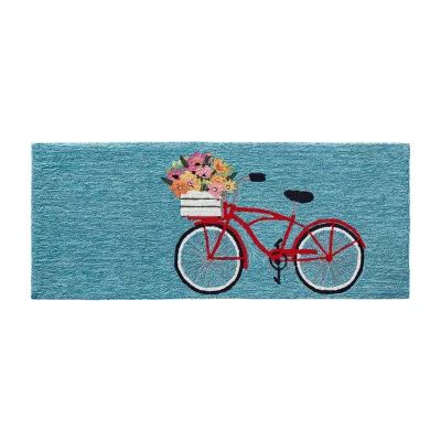 Liora Manne Frontporch Bike Ride Hand Tufted Rectangular Rugs & Floor Coverings Washable Indoor Outdoor Accent