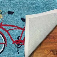 Liora Manne Frontporch Bike Ride Hand Tufted Rectangular Rugs & Floor Coverings Washable Indoor Outdoor Accent