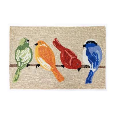 Liora Manne Frontporch Birds Hand Tufted Rectangular Rugs & Floor Coverings Washable Indoor Outdoor Accent