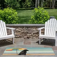 Liora Manne Frontporch Parasol And Pup Hand Tufted Rectangular Rugs & Floor Coverings Washable Indoor Outdoor Accent