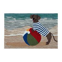 Liora Manne Frontporch Coastal Dog Hand Tufted Washable Indoor Outdoor Rectangular Accent Rug