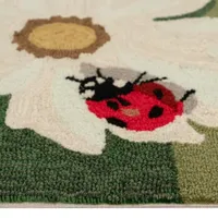 Liora Manne Frontporch Ladybugs Hand Tufted Washable Indoor Outdoor Rectangular Accent Rug