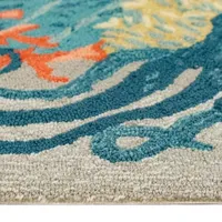 Liora Manne Frontporch Octopus Hand Tufted Rectangular Rugs & Floor Coverings Washable Indoor Outdoor Accent