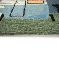 Liora Manne Frontporch Happy Camper Hand Tufted Rectangular Rugs & Floor Coverings Washable Indoor Outdoor Accent Rugs