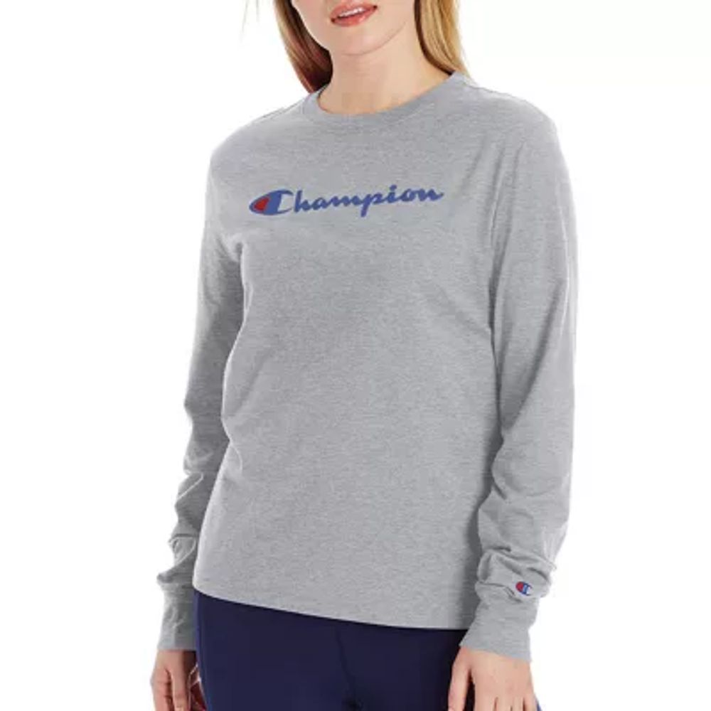 Champion Womens Crew Neck Long Sleeve T-Shirt