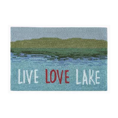 Liora Manne Frontporch Live Love Lake Hand Tufted Washable Indoor Outdoor Rectangular Accent Rug