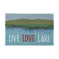 Liora Manne Frontporch Live Love Lake Hand Tufted Rectangular Rugs & Floor Coverings Washable Indoor Outdoor Accent