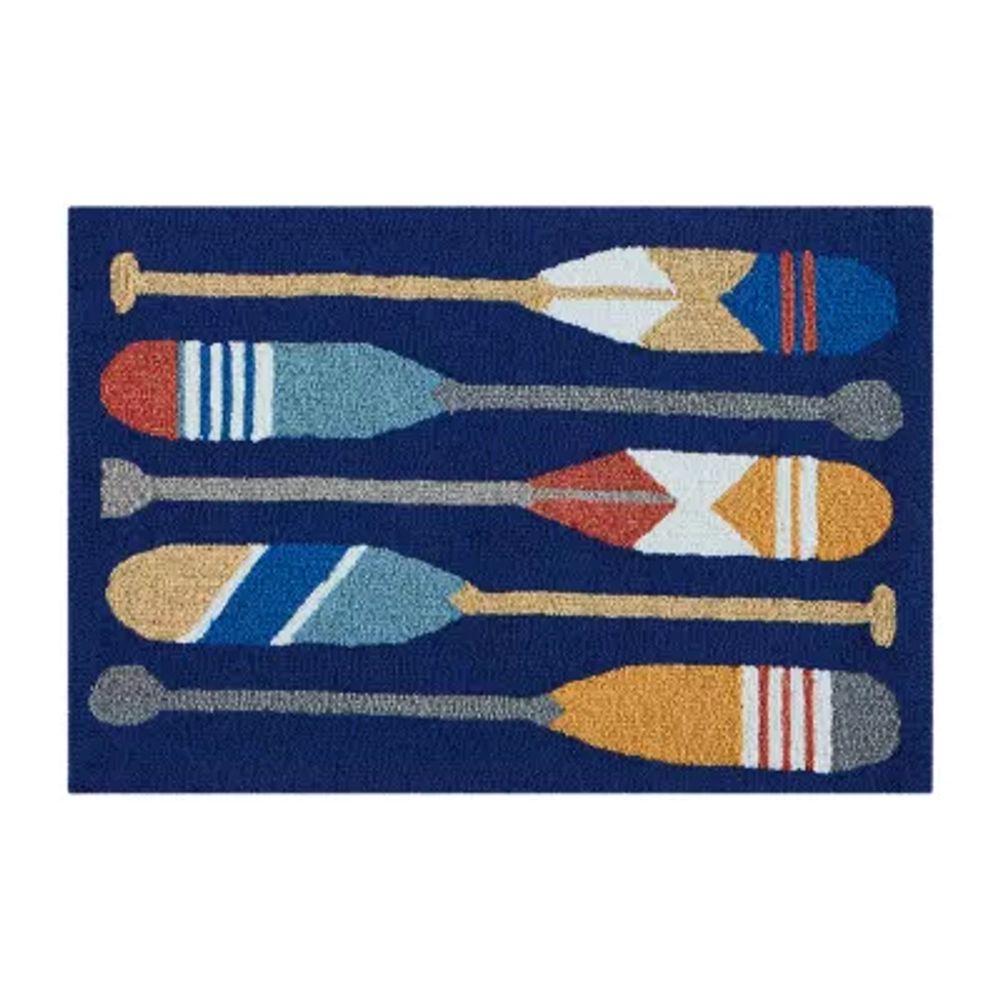 Liora Manne Frontporch Paddles Hand Tufted Rectangular Rugs & Floor Coverings Washable Indoor Outdoor Accent