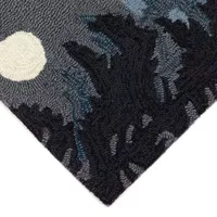 Liora Manne Frontporch Moonlit Moose Hand Tufted Washable Indoor Outdoor Rectangular Accent Rug