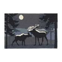 Liora Manne Frontporch Moonlit Moose Hand Tufted Rectangular Rugs & Floor Coverings Washable Indoor Outdoor Accent