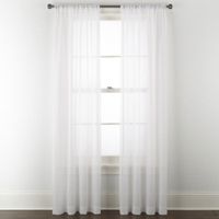 Home Expressions Remy Solid Sheer Rod Pocket Single Curtain Panel