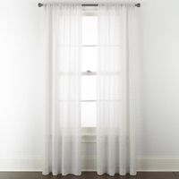 Home Expressions Remy Chevron Sheer Rod Pocket Single Curtain Panel