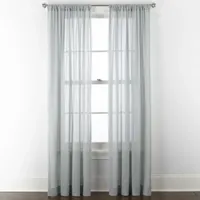 Linden Street Jameson Cotton Sheer Rod Pocket Single Curtain Panel