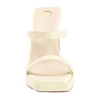 Journee Collection Womens Naivee Open Toe Block Heel Pumps