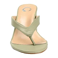 Journee Collection Womens Alika Open Toe Block Heel Pumps