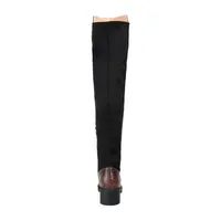 Journee Collection Womens Aryia Stacked Heel Over the Knee Boots