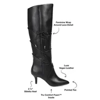 Journee Collection Womens Kaavia Stiletto Heel Riding Boots