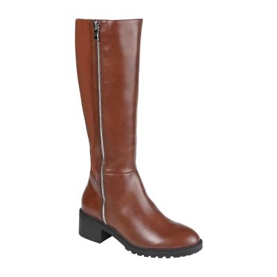 Journee Collection Womens Morgaan Stacked Heel Dress Boots