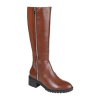 Journee Collection Womens Morgaan Stacked Heel Dress Boots