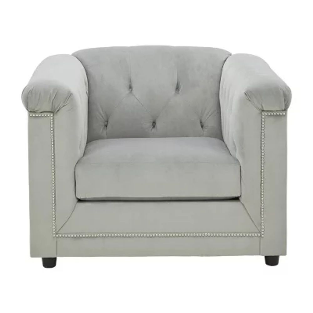 Signature Design by Ashley® Josanna Velvet Chesterfield Chair