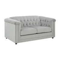 Signature Design by Ashley® Josanna Velvet Chesterfield Loveseat