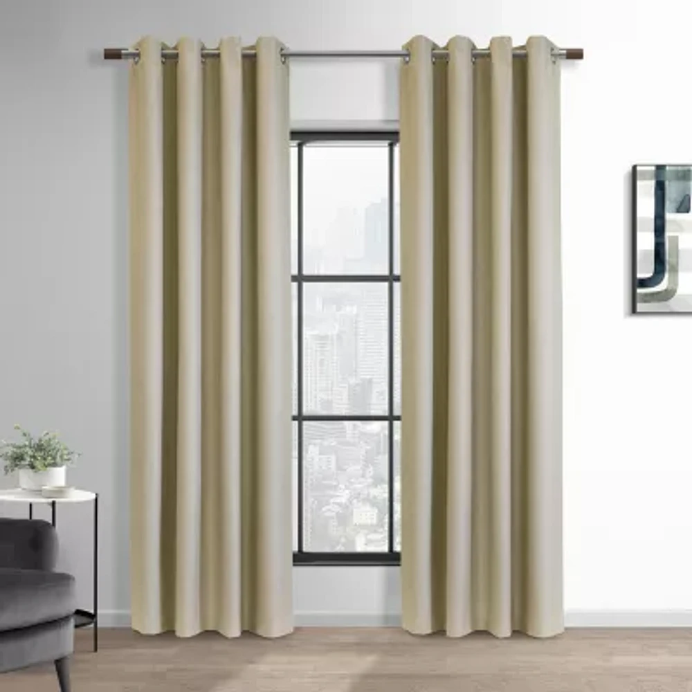 Newberry Energy Saving 100% Blackout Grommet Top Single Curtain Panel