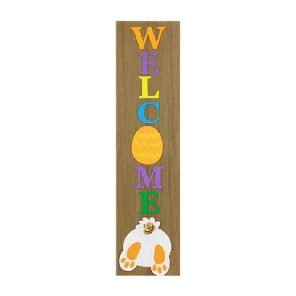 Northlight Gnomes And Eggs Christmas Porch Sign