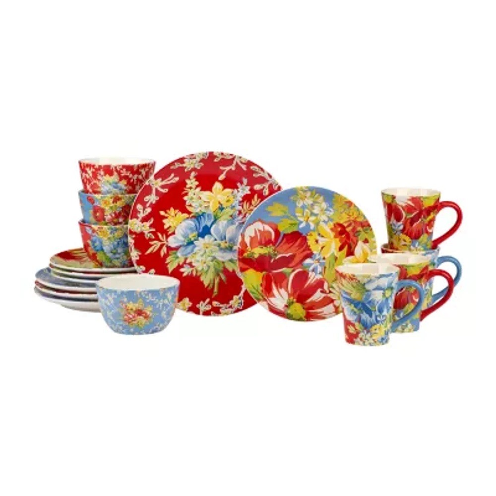 Certified International Blossom 16-pc. Earthenware Dinnerware Set