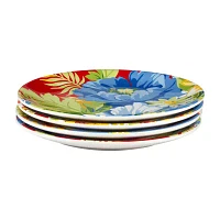 Certified International Blossom 4-pc. Earthenware Salad Plate