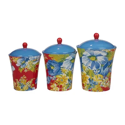 Certified International Blossom 3-pc. Canister