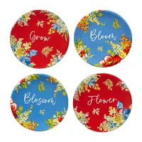 Certified International Blossom 4-pc. Earthenware Appetizer Plate