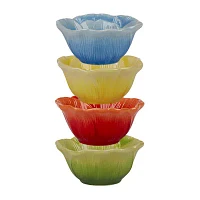 Certified International Blossom 4-pc. Earthenware Ice Cream Bowl