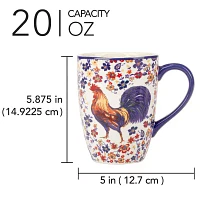 Certified International Morning Rooster 4-pc. Coffee Mug Set