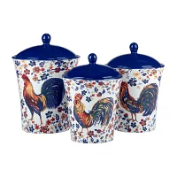 Certified International Morning Rooster 3-pc. Canister