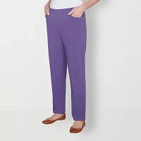 Alfred Dunner Charm School Womens Straight Pull-On Pants