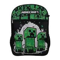 Licensed 5 Piece Minecraft Creeper Backpack Set with Lunch Bag