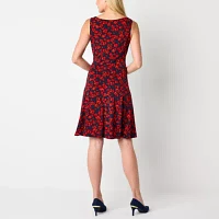 Perceptions Womens Floral Jacket Dress