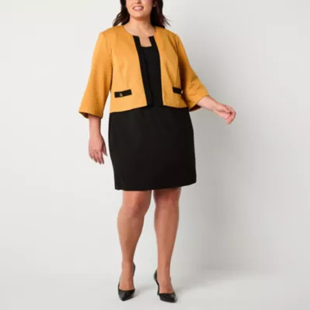 Studio 1 Womens Jacket Dress Plus