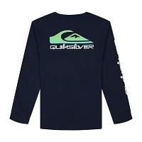 Quiksilver Big Boys Crew Neck Long Sleeve Graphic T-Shirt