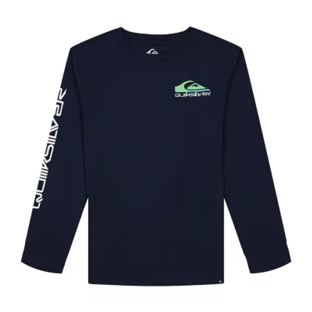 Quiksilver Big Boys Crew Neck Long Sleeve Graphic T-Shirt