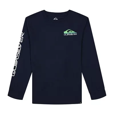 Quiksilver Big Boys Crew Neck Long Sleeve Graphic T-Shirt