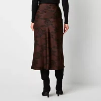 Worthington Womens Midi A-Line Skirt