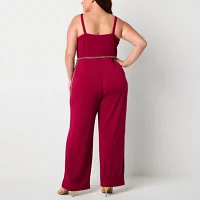 Bold Elements Womens Sleeveless Jumpsuit-Plus