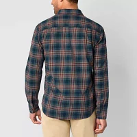 mutual weave Mens Regular Fit Long Sleeve Lightweight Flannel Shirt