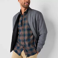 mutual weave Mens Regular Fit Long Sleeve Lightweight Flannel Shirt